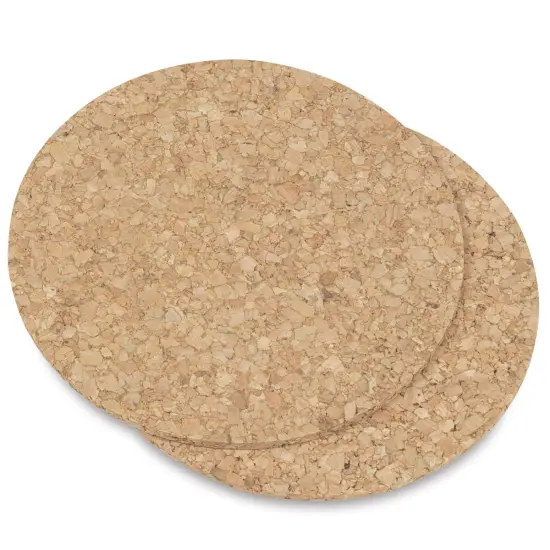 Hygloss Cork Coasters - Pkg of 24, Round, 4" diameter {1}
