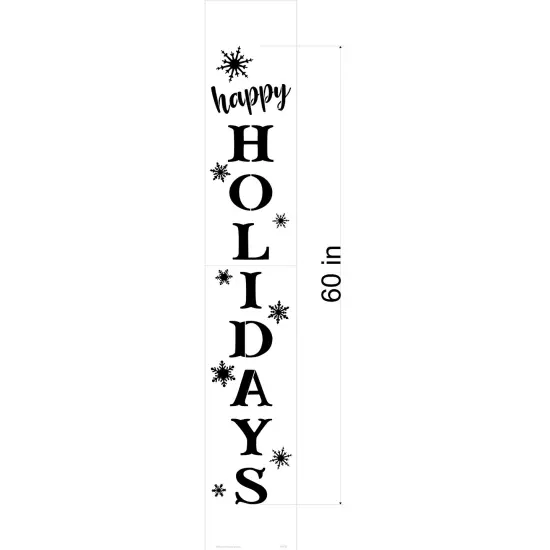 60-Inch Happy Holidays Wall Stencil | 3818L by Designer Stencils | Word & Phrase Stencils | Reusable Art Craft Stencils for Painting on Walls, Canvas, Wood | Reusable Plastic Paint Stencil for Home Makeover | Easy to Use & Clean Art Stencil {2}