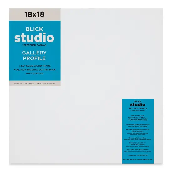 Blick Studio Stretched Cotton Canvas - Gallery Profile, 18" x 18" {1}