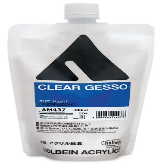 Holbein Acrylic Medium - Clear Acrylic Gesso, 300 ml pouch {2}