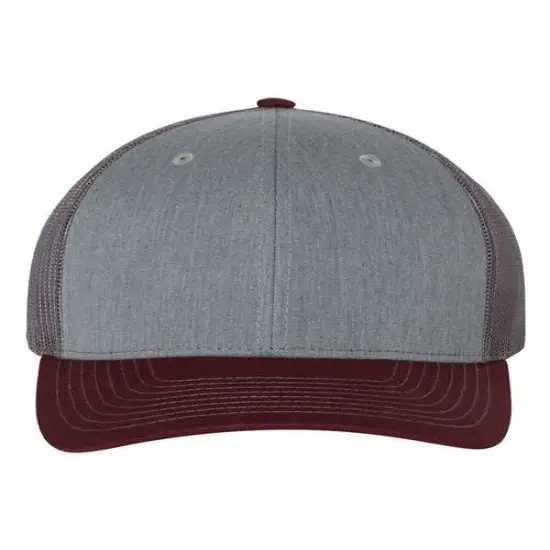Richardson&reg; Snapback Trucker Cap Grey/ Dark Orange {1}