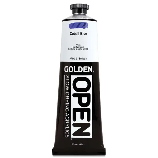 Golden Open Acrylics - Cobalt Blue, 5 oz Tube {1}