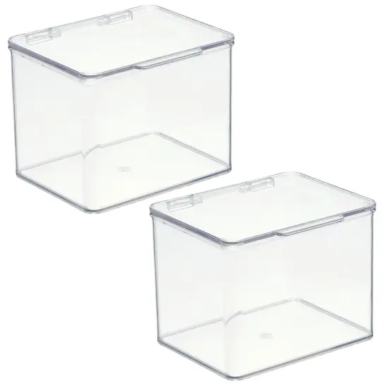 mDesign Stackable Plastic Kitchen Food Storage Bin Box {5}