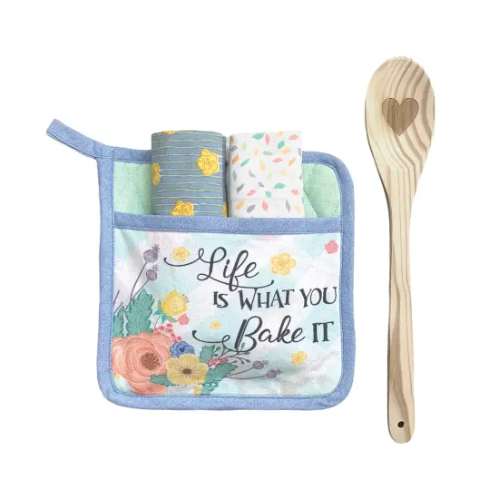Life Is What You Bake It Potholder Gift Set {1}