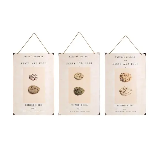 British Eggs Easter Spring Wall Art Set of 3 {1}