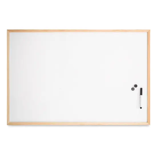 MasterVision Wood Frame Magnetic Dry Erase Board - 24" x 36" {1}