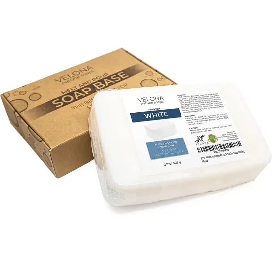 2 LB - White Melt and Pour Soap Base by Velona | SLS/SLES Free | Natural Bars for The Best Result for Soap-Making {4}