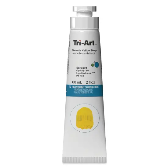 Tri-Art Finest Quality Artist Acrylics - Bismuth Yellow Deep, 60 ml tube {1}