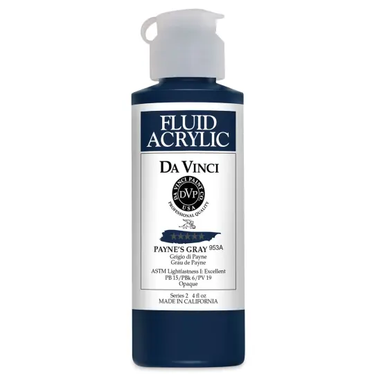 Da Vinci Fluid Acrylics - Payne's Gray, 4 oz bottle {1}