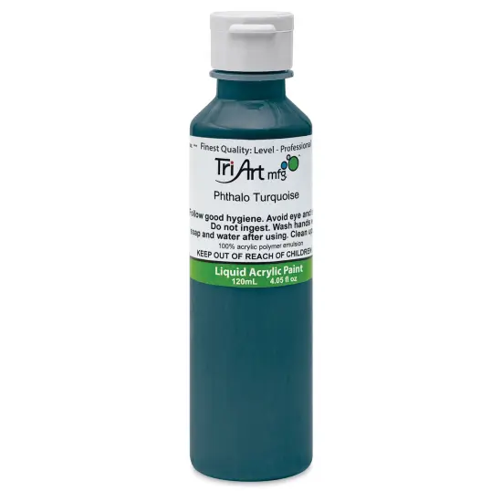 Tri-Art Liquid Artist Acrylics - Phthalo Turquoise, 120 ml bottle {1}