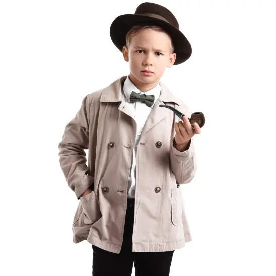 Skeleteen Fake Pipe Costume Accessory - Wood Look Tobacco Prop Pipe for Dress Up and Pretend Play {3}