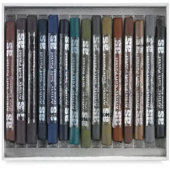 Art Spectrum Artists' Soft Pastel Set - Dark Colors, Set of 15 {2}