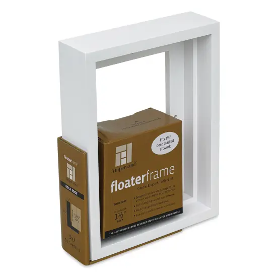 Ampersand Floaterframe - Bold, White, 5" x 7", 1-1/2" {1}
