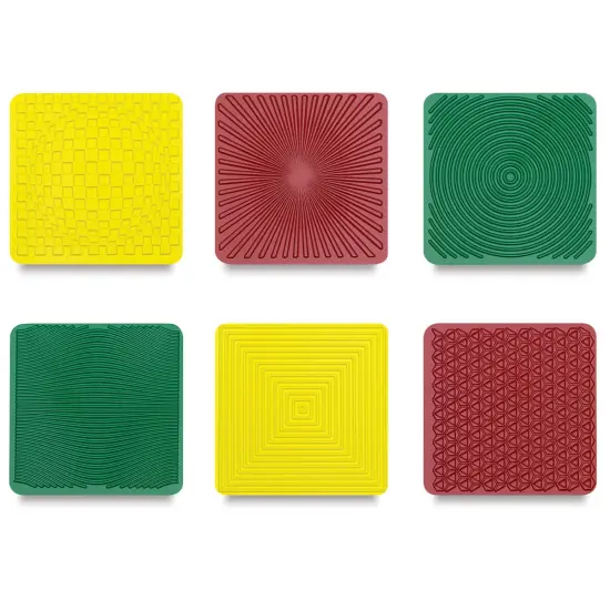 Roylco Rubbing Plates - Optical Illusions, 7" x 7", Set of 6 {2}