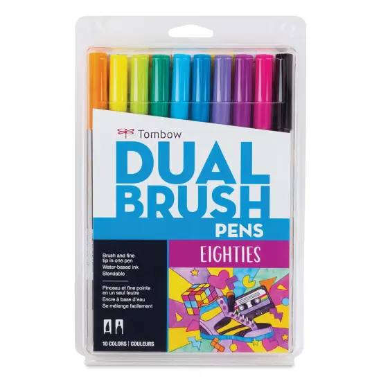 Tombow Dual Brush Pens - Eighties Colors, Set of 10 {1}