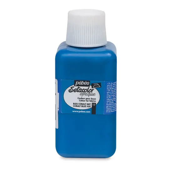 Pebeo Setacolor Fabric Paint - Cobalt Blue, Opaque, 250 ml bottle {2}