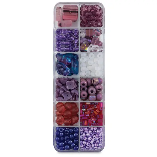 John Bead Czech Glass Bead Box Mix - Passionfruit Flower {1}