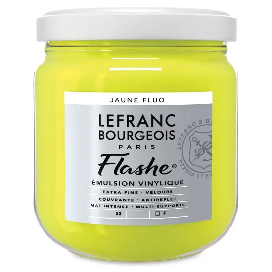Lefranc & Bourgeois Flashe Vinyl Paint - Fluorescent Yellow, 400 ml jar {1}