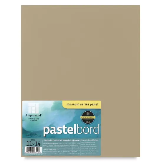Ampersand Pastelbord Panel - 11" x 14", 1/8" Profile, Sand {1}