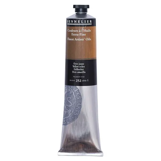 Sennelier Artists' Extra Fine Oil Paint - Yellow Ochre, 200 ml tube {2}