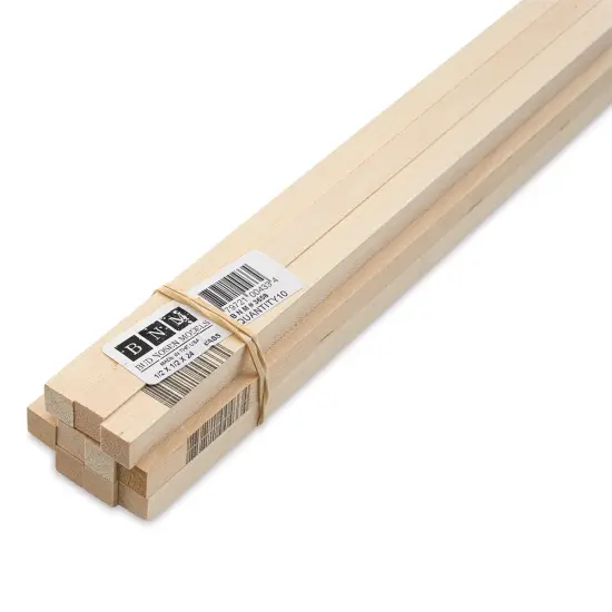 Bud Nosen Basswood Sticks - 1/2" x 1/2" x 24", 10 Sticks {1}