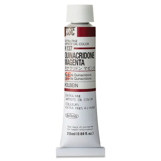 Holbein Artists' Oil Color - Quinacridone Magenta, 20 ml tube {2}