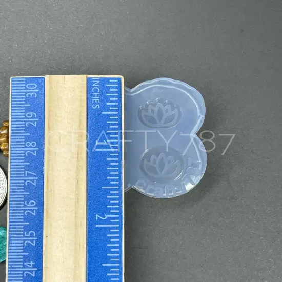 Lotus Stud Earring Silicone Mold (A12) {2}