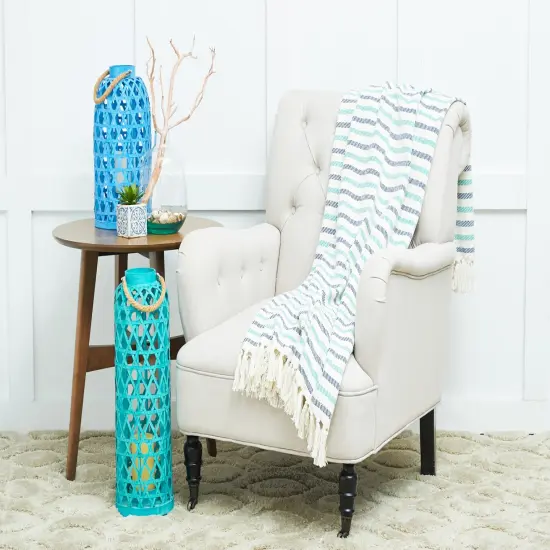 Lakeview Stripe Accent Throw Blanket {3}