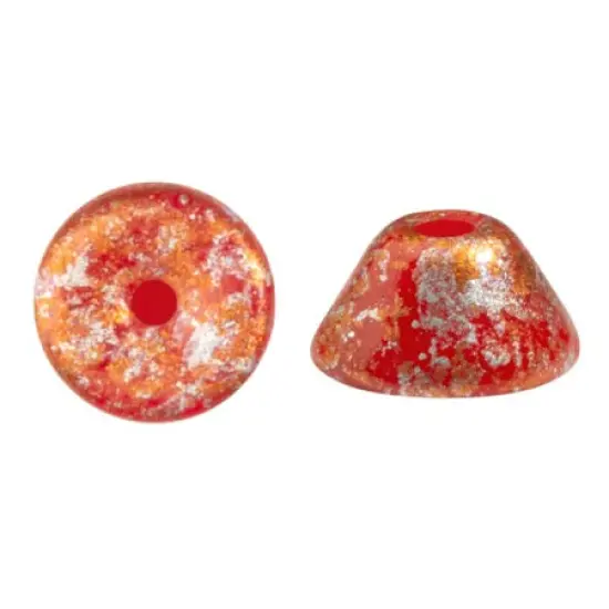 Konos Par Puca&reg; Czech glass bead, Frost Cherry Tweedy, 10 grams {1}