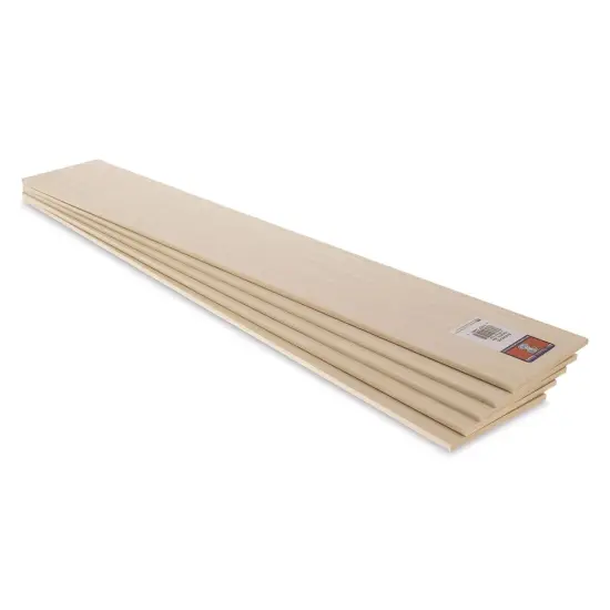 Midwest Products Basswood Sheets - 5 Pieces, 3/16" x 4" x 24" {1}