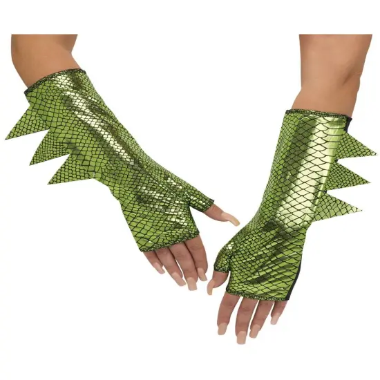 Green Dragon Fantasy Beast Arm Sleeves Costume Accessory {1}