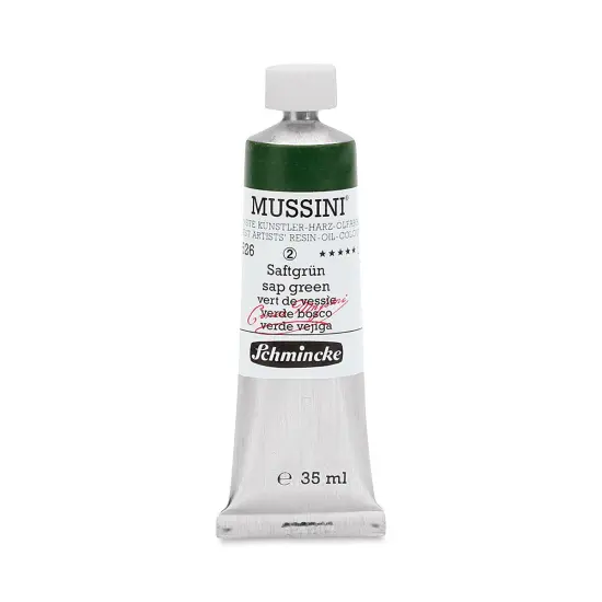 Schmincke Mussini Oil Color - Transparent, Sap Green, 35 ml tube {1}