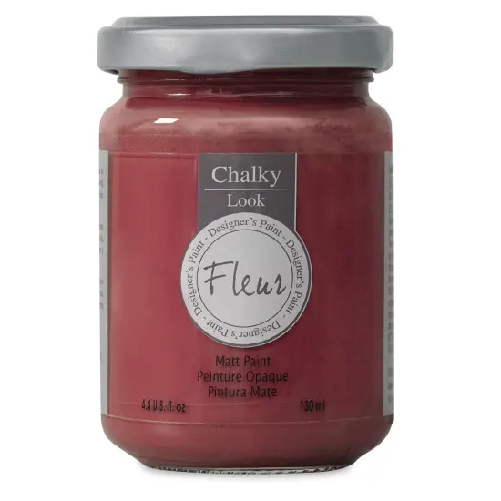 Fleur Chalky Look Paint - English Maroon, 4.4 oz jar {1}