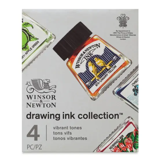 Winsor & Newton Drawing Ink - Vibrant Tones, Set of 4 {1}