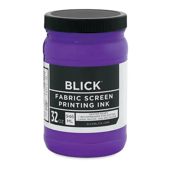 Blick Water-Base Acrylic Textile Screen Printing Ink - Violet, Quart {1}