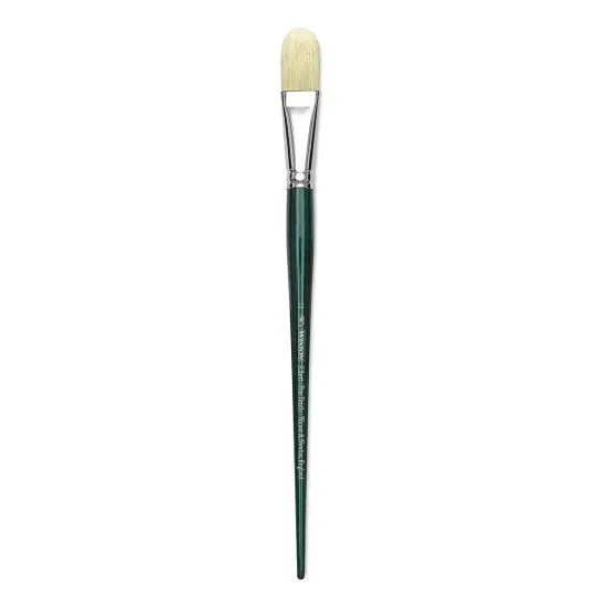 Winsor & Newton Winton Hog Bristle Brush - Filbert, Long Handle, Size 12 {1}