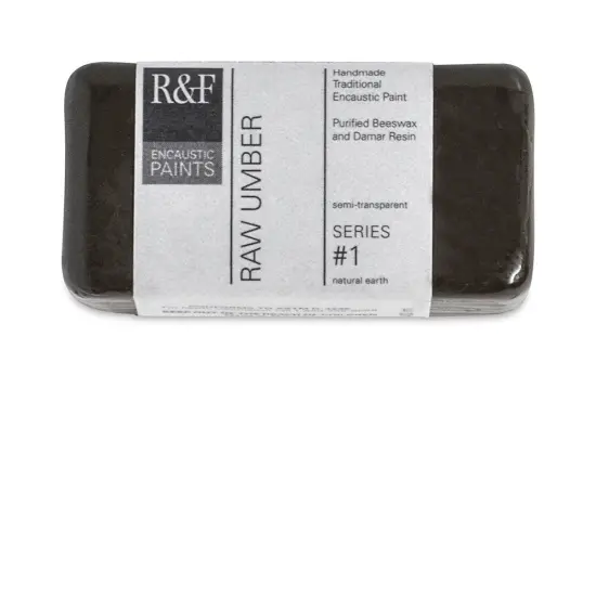 R&F Encaustic Paint Block - Raw Umber, 40 ml block {2}