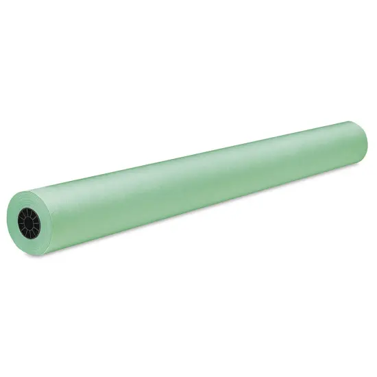 Rainbow Duo-Finish Economy Kraft Paper - 48" x 200 ft, Lite Green {1}