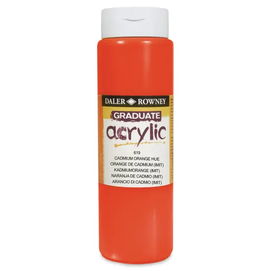Daler-Rowney Graduate Acrylics - Cadmium Orange Hue, 500 ml bottle {1}