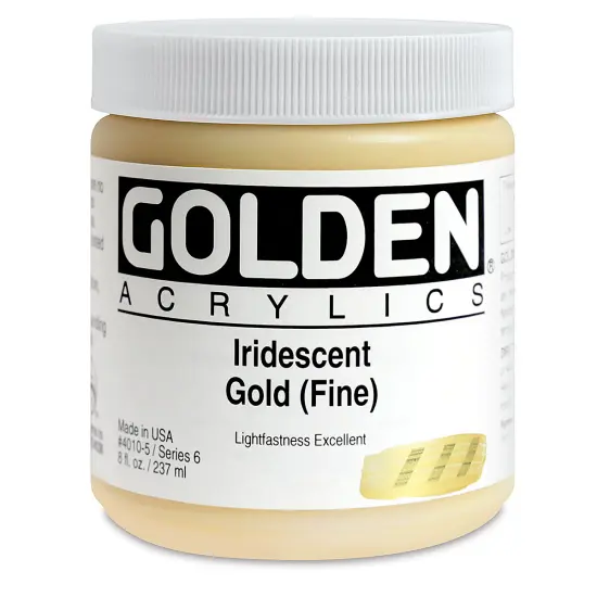 Golden Heavy Body Artist Acrylics - Iridescent Gold (Fine), 8 oz {1}