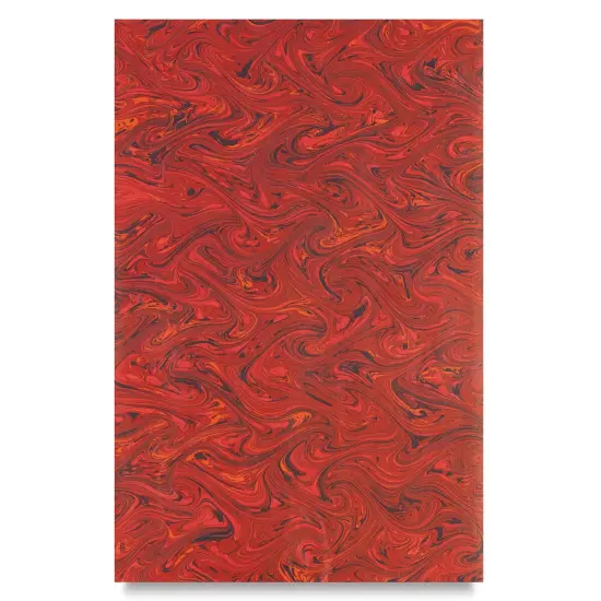 Books by Hand Marbled Paper - 12" x 19", Red {2}