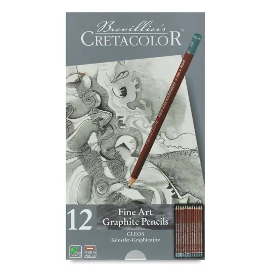 Cretacolor Fine Art Graphite Pencil Set - Tin Box, Set of 12 {1}