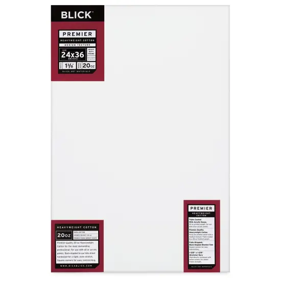 Blick Premier Heavyweight Stretched Cotton Canvas - 24" x 36", 1-3/8" Profile {1}