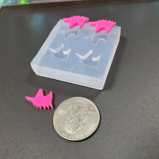 Unicorn Stud Earring Silicone Mold(A11) {2}