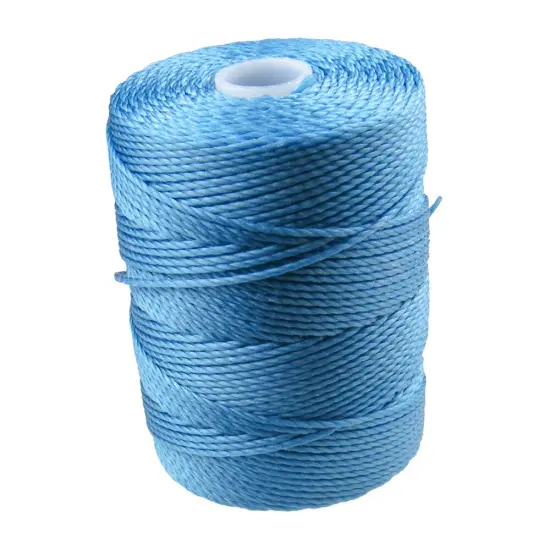 C-LON Bead Cord, Caribbean Blue - 0.5mm, 92 Yard Spool {1}