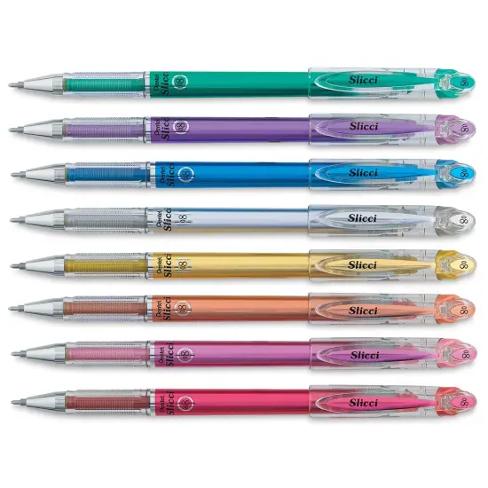 Pentel Slicci Pens - Metallic Colors, Set of 8, 0.8 mm {2}