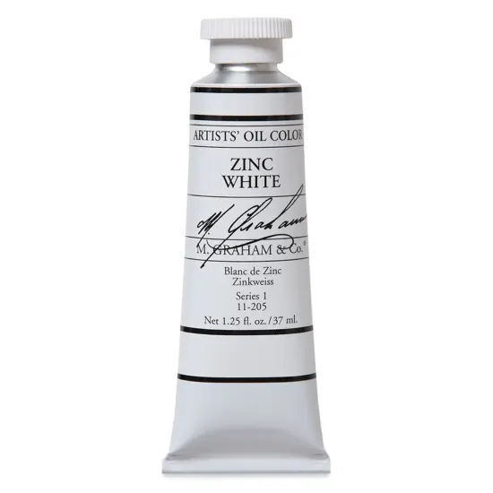 M. Graham Artists' Oil Color - Zinc White, 37 ml tube {1}