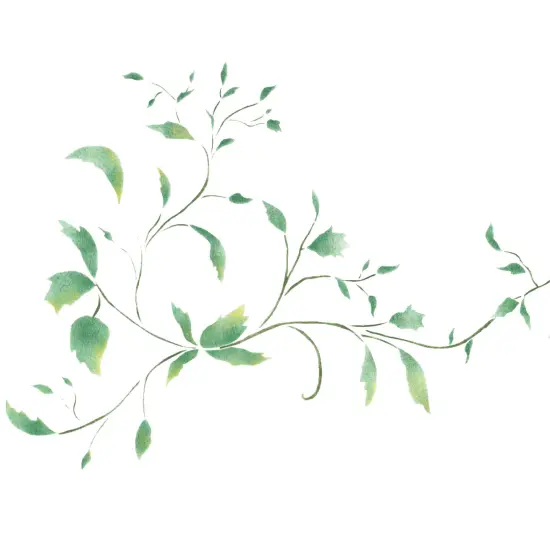 Ivy Leaf Wall Stencil | 3343 by Designer Stencils | Floral Stencils | Reusable Art Craft Stencils for Painting on Walls, Canvas, Wood | Reusable Plastic Paint Stencil for Home Makeover | Easy to Use & Clean Art Stencil {2}