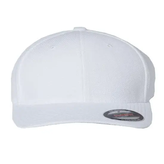 Flexfit&reg; Cool & Dry Pique Mesh Cap White {1}