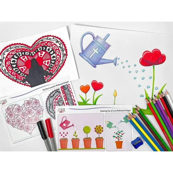 Christian Art Box C (Watering Can and Heart Design) {1}